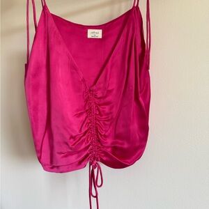 Wilfred Pink Ruched Camisole with Tie Front